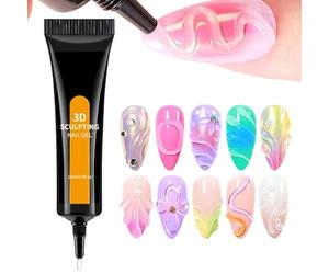 Gel de modelage pour ongles, outils de manucure fixes 3D, colle de 15 ml, pour faux ongles et strass, pour débutants, professionnels, strass, fête, vacances, utilisation quotidienne, mariage