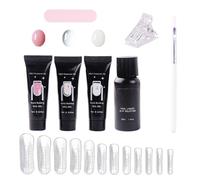 Gel de Modelage pour Prolongation d'Ongles | Art Des Ongles Avec Lime Inclus,Coques de Modelage et Base,Pour Port Quotidien Studio Salon Maison Et Débutantes