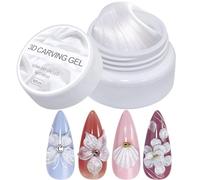 Gel de modélisation 3D | Gel d'assemblage solide 5G pour les ongles avec un effet perlé | Manucure d'extension douce non adhésive Perl-Gloss Care pour femmes Mariages débutants Modelable Forme
