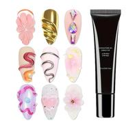 Gel de moulage à ongles 3D - formule avancée en poly, gel artistique à haute viscosité | Modélisation de la manucure de colle de la collu