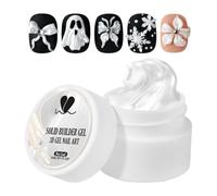 Gel de moulage d'ongles - Pâte de conception de structure 3D de 5 ml, milieu polymère de mise en forme d'extension d'application lisse, kit de solution de création de forme de manucure décorative de s