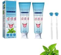 Gel de nettoyage de la langue avec brosse, nettoyant sain pour les soins bucco-dentaires, maintient la santé bucco-dentaire et une haleine plus fraîche, soin bucco-dentaire élimine les odeurs