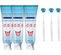 Gel de nettoyage de la langue avec brosse, nettoyant sain pour les soins bucco-dentaires, maintient la santé bucco-dentaire et une haleine plus fraîche, soin bucco-dentaire élimine les odeurs