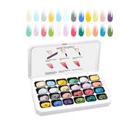 Gel de Peinture 24 cases, de longue durée, éponge DIY à tapoter