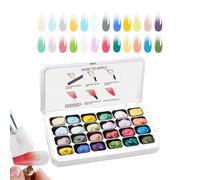 Gel de Peinture 24 cases, de longue durée, éponge DIY à tapoter
