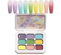 Gel de peinture | 9 couleurs de vernis à ongles | Outil de modelage et de tampon pour designs 3D débutants femmes