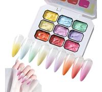 Gel de peinture à ongles - 9 couleurs, vernis à dessin sans essuyage, art durable pour manucure française, salon de beauté personnel