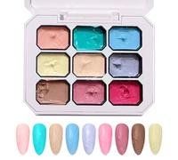 Gel de peinture à ongles dégradé-vernis gel semi-solide Macaron de 9 couleurs | blush résistant aux puces de longue durée | couleur sans lavage pour garder vos ongles élégants