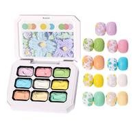 Gel de peinture à ongles | Palette de 9 couleurs pour moulage, dessin, sculpture, décoration pour femmes et filles, salon de manucure à la maison