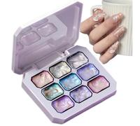 Gel de peinture Pat pour ongles 9 Couleurs Peinture pour Manucure Dégradé | Pat Gel 27 ml Pour stamping, gaufrage, design, femmes, spécialistes et débutants