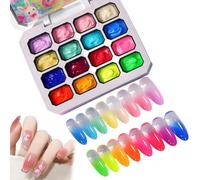 Gel de peinture pour les ongles Palette de 16 couleurs servant à créer des