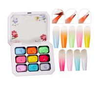 Gel de Peinture pour Ongles 9 Couleurs Dégradé Éponge Pas de Base Nettoyage | Gel de pour Domestique Salon Mariage Manucure Beauté Personnel Carnaval