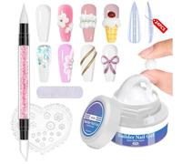 Gel de reconstruction pour ongles, 60 g, grande quantité | Gel de construction créatif pour nail art pour usage domestique, pratique manuelle, extensions et formes - Pour les débutants