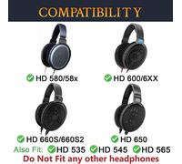 Gel de Refroidissement Mousse Coussin Coussinets pour Sennheiser HD650,HD660 S,HD600,HD6XX,HD58X,HD580,HD565,HD545,HD535 Casque,avec Mousse à mémoire d'isolation phonique.[J161]