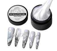 Gel De Sculpture 3D Pour,Gel Sculpture 3D Perles Pour Conception,Vernis Décoration Manucure Lisse Pour Beauté Gravure Fleurs Modélisation | Décoration Sculpture