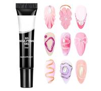 Gel De Sculpture - Colle Transparente 3D/5D Pour Moulage D'ongles, Gels De Sculpture Professionnels Sans Essuyage, Décoration De Dessin De Moulage D'art D'ongle | Gel Dur De Durcissement Uv/led Pour L