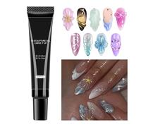 Gel de sculpture pour les ongles | Formule non collante, texture de conception 3D | Gue d'art, pâte de décoration, résine d'extension | Formel, mariage, salon, maison, vacances, quotidien, rassembleme
