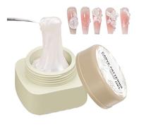 Gel de sculpture pour ongles, gel à ongles 3D solide 3D non-stop | 5G Fournitures de manucure blanche sèche 5G pour sculpter les moulures et la construction