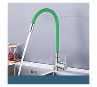 Gel de silice Nez Nose Cuisine Evier Robinet Plusieurs Couleurs Disponible Mélangeur à eau froide chaude Tapez n'importe quelle direction Montez de pont rotatif(Groen)