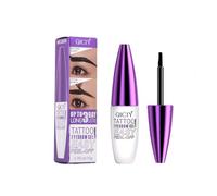 Gel de sourcils teinte Peel Off tatouage Gel de sourcils teinte de sourcils semi-permanente de longue durée imperméable et transpirable maquillage de sourcils (Black)