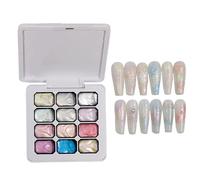 Gel de tamponnage à ongles - 12 couleurs intensément pigmentées,kit de gel peinture à l'éponge pour ongles,pour la maison, salon, fêtes, mariages, stamping, moulage et peinture