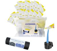 Gel de toilettes en camping, gel de déchets liquides, 23,62x25,59 pouces de déodorizant de pipi à action rapide, coagulant d'élimination des odeurs pour le voyage de pêche, la survie, la chasse, le VR