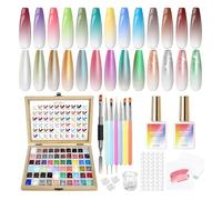 Gel de vernis à ongles - 120 ml - Kit de manucure adapté aux débutants - Couleur gel pour ongles - Pour salon de beauté en déplacement, anniversaires, vacances, fête des mères, femme, petite amie