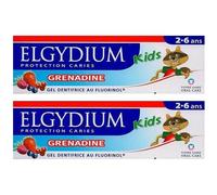 Gel dentifrice - ELGYDIUM - Kids Protection Caries - 50 ml - Arôme Grenadine - Sans parabène