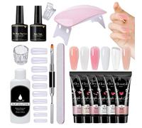 Gel d'extension | 6-couleurs longue durée extra résistant multifonctionnel | Base coat gel d'extension pour - Pour Adultes, Professionnels, Débutants, Femmes, Filles, Petite Amie