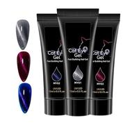 Gel D'extension D'ongles - Kit De Gel Pour Manucure À Paillettes 3 Couleurs | Accessoires De Beauté Pour Renforcement Et Amélioration | Manucure Vernis Art Design Extension Femmes Filles Professionnel
