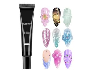 Gel D'impression Pour Ongles 3D - Gel Super Adhésif | 15 Ml Gels Adhésif Manières Et Pierres Précieuses | Sceau De Séchage Rapide Élevé Idéal Pour Le Professionnel Et Faites-le Vous-même
