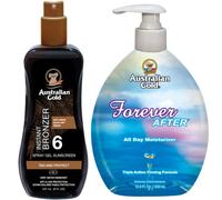 Gel d'or australien en spray avec poudre bronzante SPF6 + forever after 400 ml
