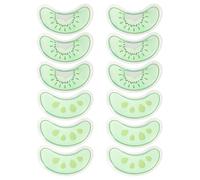 Gel Double Paupière Vert, 6 Paires, Plastique Rond, Froid | Réutilisable, Format Voyage, pour Visage et Zone Dents de Sagesse, Réduit Fatigue Visible, Jour Nuit