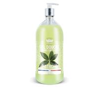 Gel Douche 1L Pistache Les Petits Bains de Provence - Format Familial | Surgras Sans Savon | Extrait Bio de Pistache | Visage Corps Cheveux | Made in France Provence | Testé Dermatologiquement