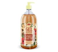 Gel Douche 1L Saint Barth Hibiscus Santal - Les Petits Bains de Provence | Surgras Sans Savon pH Neutre | Visage Corps Cheveux | +96% Naturel | Gel Douche Familial Made in France | Série Limitée Road