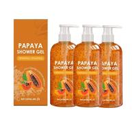 Gel douche à la papaye, gel douche illuminateur, lait corporel exfoliant à la papaye, nettoyage doux, pour tous types de peau