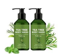 Gel douche à l'arbre à thé, 90 ml, aide à apaiser les démangeaisons et la peau sèche. Gel douche antifongique à l'huile d'arbre à thé 100% pure, contre les odeurs et la transpiration (2Pcs)