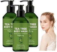 Gel douche à l'arbre à thé, antibactérien, nettoyant et désodorisant en profondeur, nourrissant et hydratant, doux, naturel, végan, non testé sur les animaux, convient à tous les types de peau.