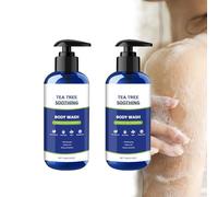 Gel douche à l'arbre à thé - Gel douche doux nettoyant et désodorisant à l'aloe vera, formule hydratante pour peaux sensibles, soin quotidien hydratant et rafraîchissant pour hommes et femmes (2pcs)