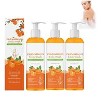 Gel douche anti-odeurs au kaki, gel douche hydratant et nettoyant en profondeur, savon déodorant anti-odeurs, parfum frais, pour hommes et femmes