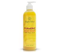 Gel Douche au Curcuma et Acide Kojique - 473 ml - Gel Douche Éclaircissant pour la Peau, Hydratant Doux en Profondeur, Aide à Éliminer les Taches Sombres, avec Beurre de Karité et Aloe Vera