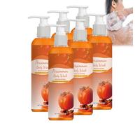 Gel Douche Au Kaki Contre Les Odeurs Corporelles, Gels Dou/che Et Savon Au Kaki Anti-Odeurs, G/els Dou/che Nettoyant Et Hydratant En Profondeur, Parfum Frais Pour Tous Types De Peau (6 PCS)