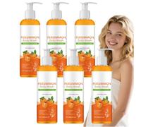 Gel douche au kaki pour femmes et hommes, lavant corporel désodorisant naturel, éliminateur d’odeurs pour aisselles, pieds et zone intime, nettoyant doux hydratant, formule non desséchante (6pcs)