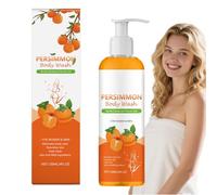 Gel douche au kaki pour femmes et hommes, lavant corporel désodorisant naturel, éliminateur d’odeurs pour aisselles, pieds et zone intime, nettoyant doux hydratant, formule non desséchante (1pcs)