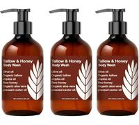 Gel douche au miel de bœuf 100 ml - Gel douche hydratant au miel pour peaux rugueuses et sèches - Nettoie et nourrit en profondeur les pores - Pour un teint uniforme - Pour tous les types de peau (3