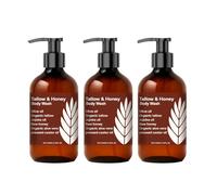 Gel Douche au Suif de Bœuf et Miel, Nettoyant Corporel Hydratant et Nourrissant pour le Corps, Formule Naturelle, Pour Peaux Sèches et Sensibles, Hydratation Profonde et Peau Douce (3)
