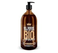 Gel Douche BIO Amande 1L - Surgras Sans Savon - Les Petits Bains de Provence - Made in Provence - Formule Vegan - Made in France - Visage Corps Cheveux - Peaux Sensibles