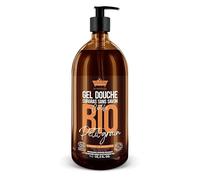 Gel Douche BIO Petit Grain 1L - Surgras Sans Savon | Certifié Ecocert Cosmos Organic | 98% Naturel - Aloe Vera | Visage Corps Cheveux - Famille | Les Petits Bains de Provence