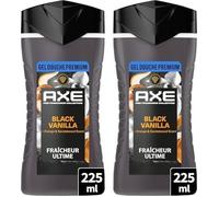 Gel Douche - Collection Prestige - Black Vanilla - 12h De Fraîcheur - Parfum Frais Et Gourmand De Vanille, Orange Et Bois De Santal - Agents Hydratants 100% D`Origine Végétale - 225ml (Lot De 2)