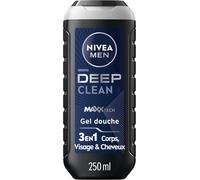 Gel Douche Deep Clean Maxxtech (1 X 250 Ml) - Soin Lavant Enrichi En Argile Microfine & Technologie Maxxtech - Gel Douche Homme 3 En 1 Corps Visage & Cheveux Pour Peaux À Impuretés